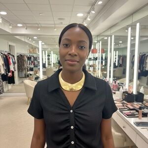 Pebble and Stone Black Button-Up Women's Top